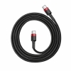 Bild 3: Baseus Cafule Ladekabel aus Nylon USB-C PD 2.0 60W 20V 3A QC3.0 1M Schwarz-Rot
