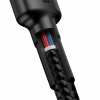 Bild 4: Baseus Cafule Ladekabel aus Nylon USB-C PD 2.0 60W 20V 3A QC3.0 1M Schwarz-Rot