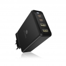 ICY BOX 4-Port USB-C/USB-A GaN Ladegerät, 100W, IB-PS104-PD Quick Charge 3.0 Power Delivery
