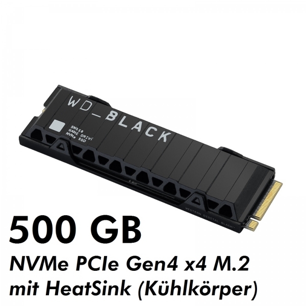 Wd Black Sn850 Ssd 500gb Nvme Fast Pcie Gen4 X4 M 2 Mit Kuhlkorper Wds500g1xhe Akku Monster De